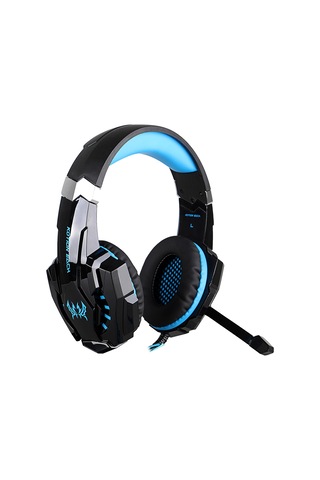 Hombey G9000 Oyun Kulaklığı 40mm Sürücü Mikrofonlu, Gürültü Redüksiyonu, Led Işımlı, 3.5mm Bağlantı, Siyah-mavi