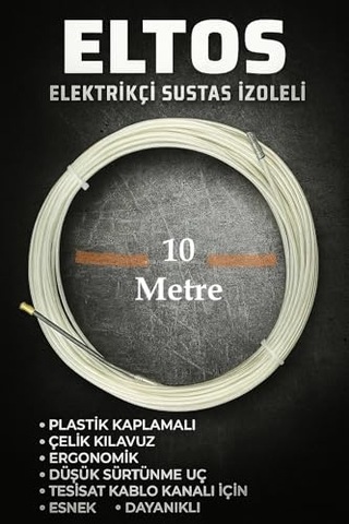 Sustası Izoleli Kablo Çekme Yayı Balık Bandı Plastik Kaplamalı Çelik Kılavuz Ergonomik Düşük Sürtünme Uç T