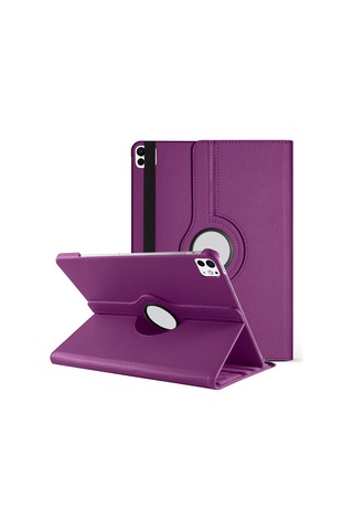 Microsonic Apple Uyumlu iPad Pro 11 2024 Kılıf A2836-a2837 360 Rotating Stand Deri Tablet Kılıfı