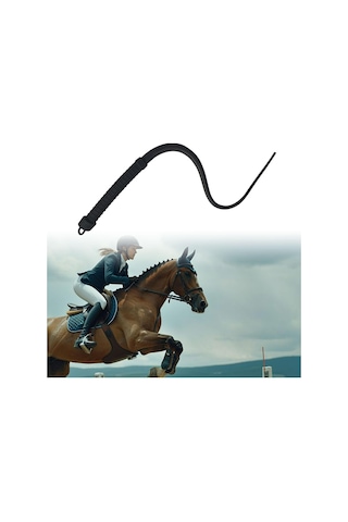 Homyl Binicilik Kırbacı Dış Mekan 27,56 Inç At Binicileri Spor Siyah