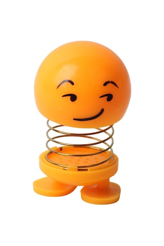Çok Bilmiş Ukala Emoji Smile Zıp Zıp Kafa 8 Cm Araba Torpido & Pasta Süsü Masaüstü Dekoratif Figür Emoji