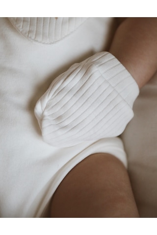 3lü Hardal-krem-beyaz Yenidoğan Eldiven Set Model 1 Çok Renkli