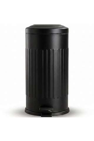 16 Litre Vintage Metal Çıkarılabilir Kovalı Çöp Kovası Siyah