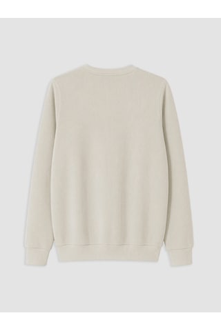 Lcwaıkıkı Classic Bej Bisiklet Yaka Erkek Sweatshirt