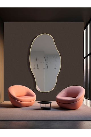 Klas Boy Ayna / Duvar Boy Aynası / Salon Aynası / Konsol Aynası / Hol Aynası / 150 X 80 Cm 100 X 150 Gold