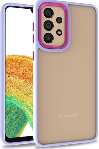 Zore Galaxy Uyumlu A52 Kılıf Flora Kapak - Lila Lila