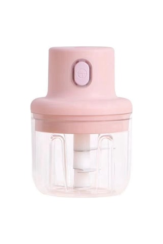 Usb Elektrikli Mutfak Blender Mikseri Sarımsak Ezici Kıyma Makinesi Pembe