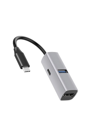 3in1 4k Hdmi Usb 3.0 Pd 100w Type-c Şarj Girişli Çevirici Adaptör Hub