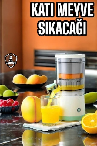 Meyve Sıkacağı Usb Şarjlı Taşınabilir Çift Bıçaklı Güvenlik Kilidi Çok Renkli