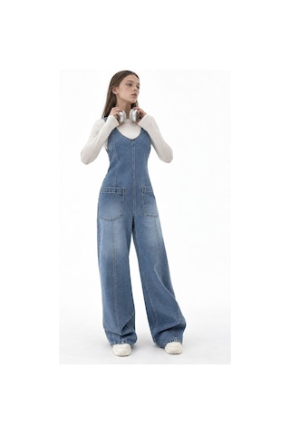Hiccup Squalo Kadın Tulum Açık-orta Mavi Denim