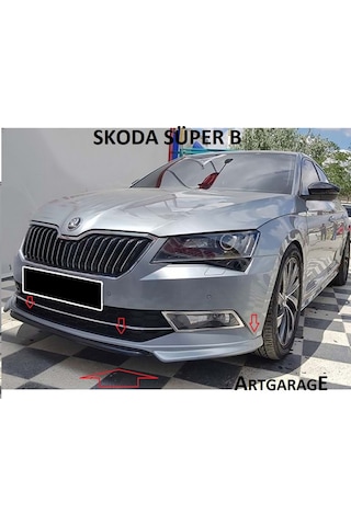 Skoda Süper B 2016-2019 Ön Tampon Eki-fiberglass-boyasız