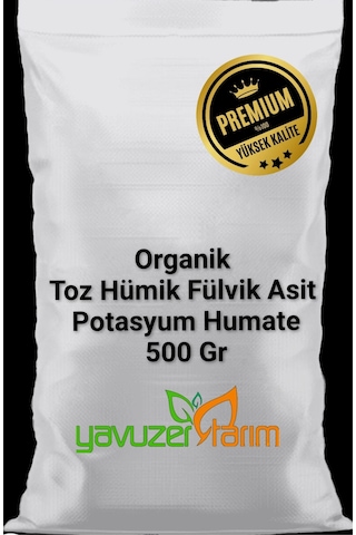 Organik Toz Hümik Fülvik Asit Potasyum Humat Gübre 500 Gr