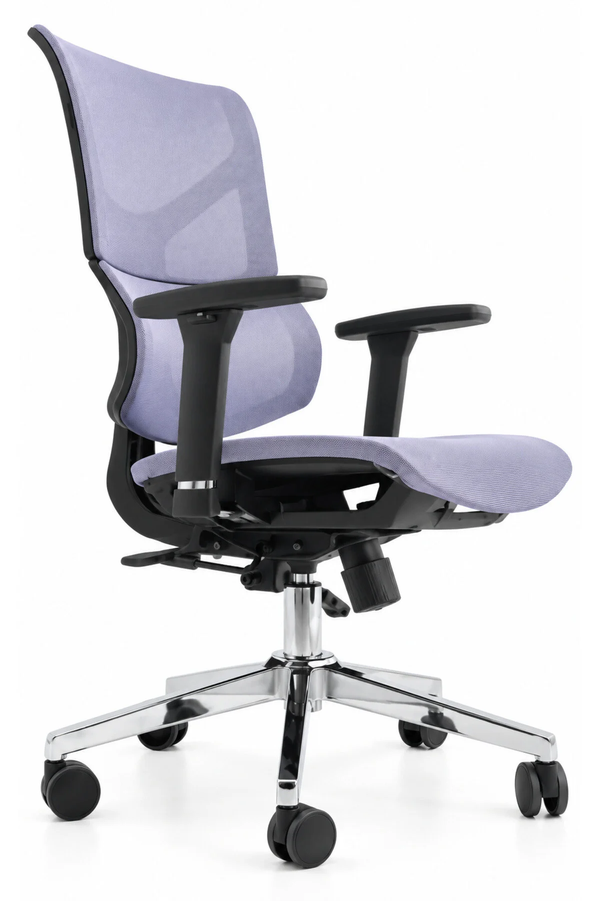 Fileli Başlıksız Ergonomik Çalışma Koltuğu Gri