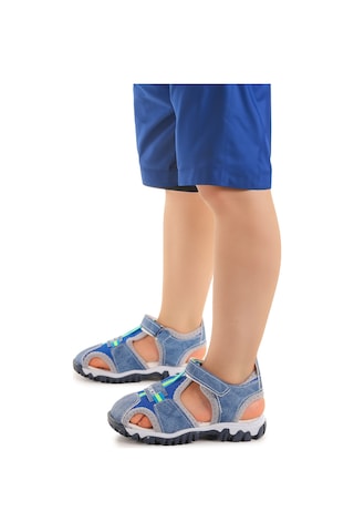 Kiko Kids Erkek Bebek Sandalet Arz 2399 Kot Mavi
