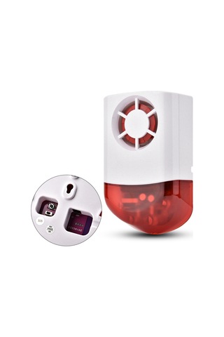 Geeroyoo Ev Alarm Sistemiyle Uyumlu Kablosuz 120db Sesli Işıkli Alarm, Dahili Pil Ve 433mhz Rf, Ev/ofis/gömlek Depoları İçin