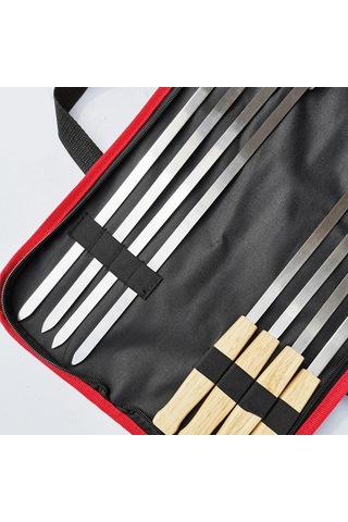 Tongxida 8 Adet Çelik İzgara, Oxford Taşıma Çantası, Renkli Bbq Aleti Seti Çok Renkli