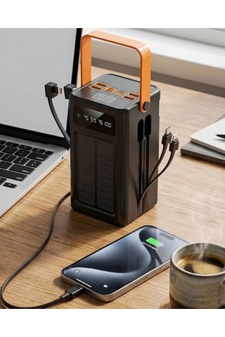 Hubrendy Güneş Enerjili Taşınabilir Powerbank Yüksek Kapasiteli Hızlı Şarj Özellikli Diğer
