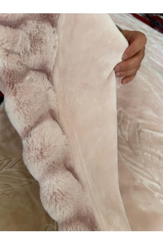 Aslan Bubble Çift Taraflı / Çift Katlı /çift Kişilik/ Lüx Battaniye/ 4,5 Kg / Modern / Şık / Çeyizlik Pembe