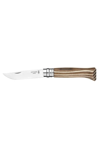 Opinel No 8 Lamine Birch Özel Seri Paslanmaz Kamp Bıçak (Kahverengi) Çok Renkli