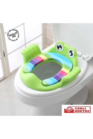 Softy Frog/kurbağa - Bebek / Çocuk Klozet Kapağı Adaptörü - Yeşil