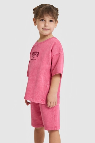 U.s. Polo Assn. Kız Çocuk Fuşya Pijama Takım 50326616-vr023 Fusya