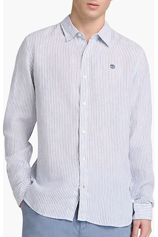 Timberland Mill Brook Linen Striped Regular Erkek Gömlek-33345 Açık Mavi