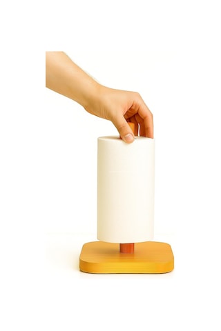 Bambu Kağıt Havluluk Doğal Ahşap Mutfak Tezgahı İçin Dikey Kağıt Havlu Standı Modern Şık Tasarım Dayanıklı Kolay Temizlenir Kaymaz Tabanlı Pratik Kağıt Havlu Tutucu Organizer Kare Çok Renkli
