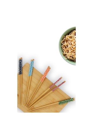 Digithome Bambu 10 Lu Chopsticks Yemek Çubuğu Seti Thn75537 - Hyt Çok Renkli