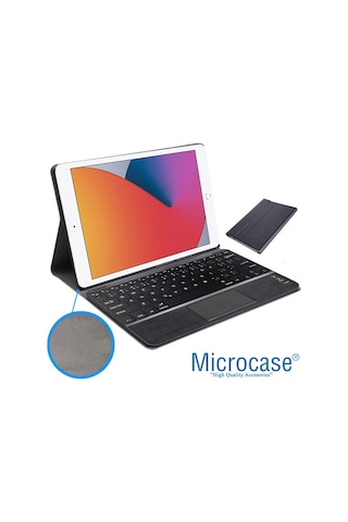 Apple Uyumlu iPad 8.Nesil 10.2" 2020 Bt Touchpad Klavyeli Standlı Kılıf - Bkk5
