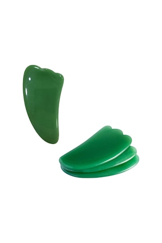 Aventurin Gua Sha Yüz Vücut Masaj Taşı Doğal Taş Cilt Bakımı