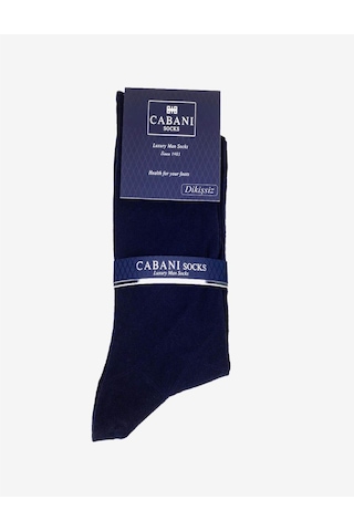 Erkek Merserize Lacivert Çorap Siyah