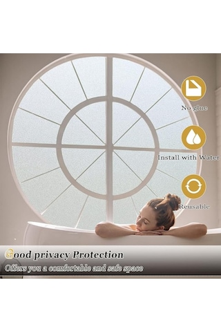 2 Metre X 45 Cm. Uv Engelleyici Buzlu Cam Filmi