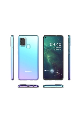 Kilifone - Galaxy A21s Uyumlu - Kılıf Şeffaf Soft Slim Fitt Süper Silikon Kapak - Şeffaf