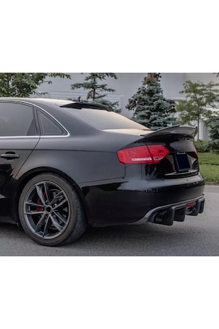 Audi A4 B8 B8.5 Psm R-style Spoyler 2009 2016 Parlak Siyah