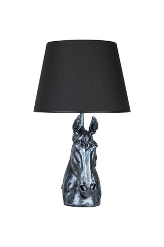 Qdec Modern Dizayn At Abajur Turkuaz Siyah Diğer