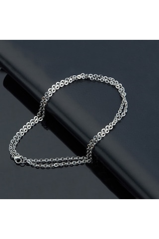 Chavin Gri 60 Cm. 3 Mm. Kolye Zinciri Erkek Çelik Zincir Df32 (478255442)