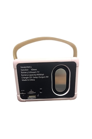 Nostaljik Retro Radyo Bluetooth Bağlantılı Hoparlör - Pembe- Tek Ebat