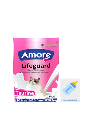 Amore Lifeguard Yavru Kedi Süt Tozu 240 G + Biberon + Punch 3'lü