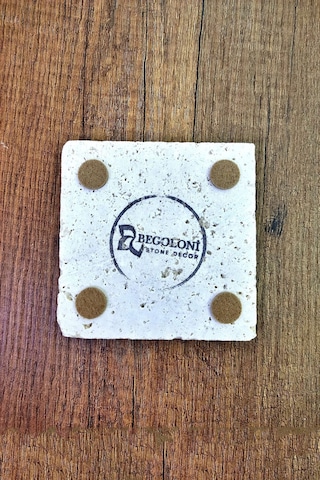 Doğaltaş Bardak Altlığı 4'lü Set - Hint Desenler Baskılı Stone Coasters Çok Renkli