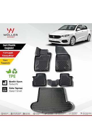 Fiat Egea Paspas Bagaj Havuzu Set Sedan 2015 2025 Arası 3d Ultraflex Set Fiat Egea Paspas Bagaj Havuzu Set Sedan 2015 2025 Arası 3d Ultraflex Set