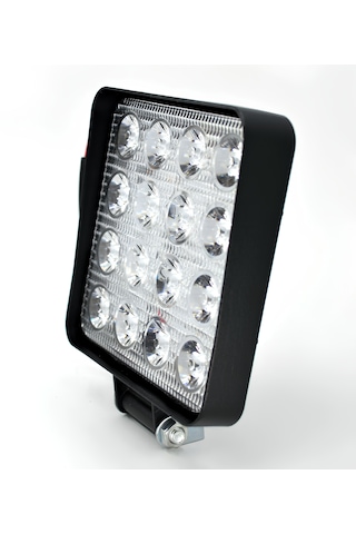 Çalışma Lambası 10v-30v 48w 16 Led Kare 2,2cm İnce Kamyonet Traktör Uzun Ömürlü