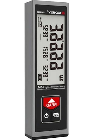 Pazly Sw-b40 El Tipi Şarj Edilebilir Lazer Ölçüm Cihazı - Dijital Uzunluk/alan/hacim Ölçer
