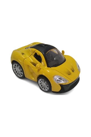 Metal Oyuncak Araba Tek Kapılı Sarı Sesli Kapıları Açılan