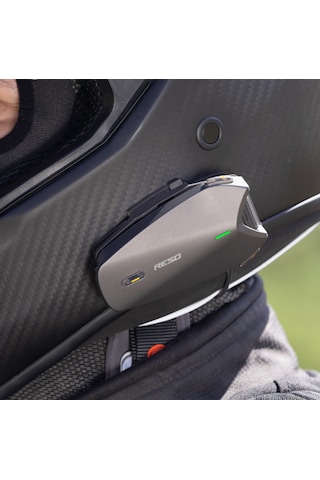 Reso Pilot Pro Motosiklet İnterkom Duosync Çift Mesh Bluetooth 30 Sürücü 12 Km Ip67