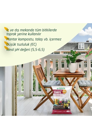 Genta Genel Kullanım Torfu Toprağı 40 Lt 0,250