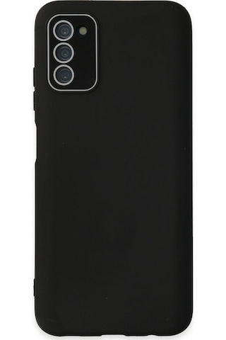 Cosmotex Newface Samsung Galaxy Uyumlu A03s Kılıf Lansman Glass Kapak - Siyah