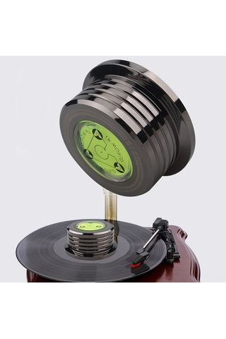 Pazly Vinil Plak Sabitleyici - Titreşim Önleyici, Ses Kalitesini Artırıcı 50hz Balonlu Hız Göstergeli