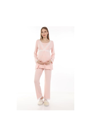 Luvmabelly Myra9700 Hamile Pijama Takımı -pembe-pembe