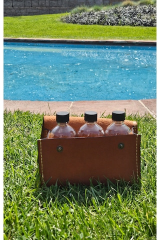 El Yapımı Deri Baharatlık 100 Ml Cam Şişe