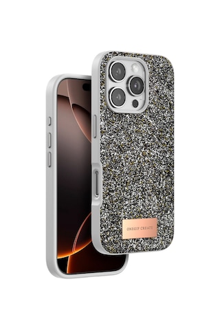 Nettech Apple Uyumlu iPhone 16 Pro Simli Arka Koruma Kılıf Gümüş